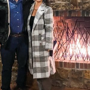 Vici pleased to meet you Plaid Pocketed Coat small